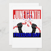 gelukkige juneteenth vrijheid afro-amerikaanse fee kaart (Voorkant / Achterkant)