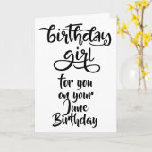 GELUKKIGE *****JUNI***** VERJAARDAG VOOR "HAAR" KAART (Gele Bloem)