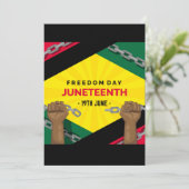 gelukkige juntiende dag van vrijheid kaart (Staand voorkant)