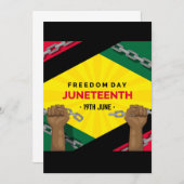 gelukkige juntiende dag van vrijheid kaart (Voorkant / Achterkant)