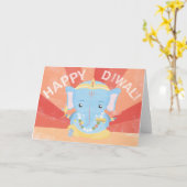 Gelukkige Kaart Diwali (Gele Bloem)