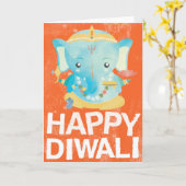 Gelukkige Kaart Diwali (Gele Bloem)