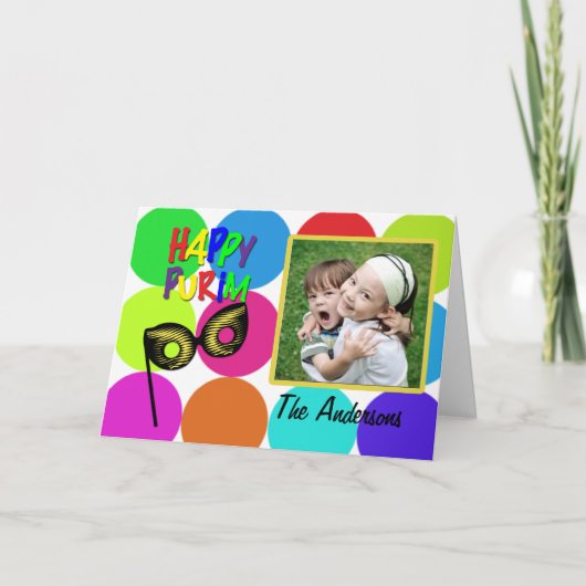 Gelukkige Kaart Purim (Voorkant)