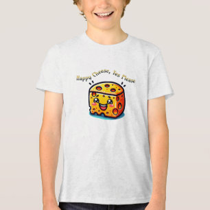 Gelukkige kaas, ja alsjeblieft Tri-Blend shirt