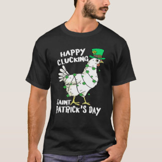 Gelukkige Kakkende St. Patrick's Dag Kip Leprechau T-shirt