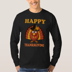 Gelukkige kalkoendag Schattige kleine pelgrim Than T-shirt