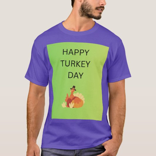 Gelukkige kalkoendag t-shirt (Voorkant)