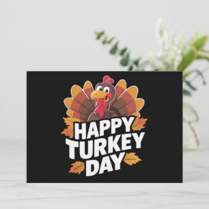 Gelukkige kalkoendag Thanksgiving Day vakantiegesc Feestdagenkaart