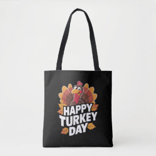 Gelukkige kalkoendag Thanksgiving Day vakantiegesc Tote Bag