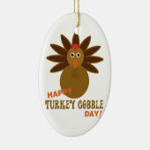 Gelukkige kalkoendag Thanksgiving Keramisch Ornament (Rechts)