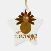 Gelukkige kalkoendag Thanksgiving Keramisch Ornament (Rechts)