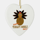 Gelukkige kalkoendag Thanksgiving Keramisch Ornament (Rechts)