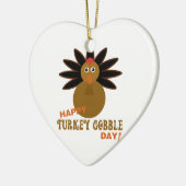 Gelukkige kalkoendag Thanksgiving Keramisch Ornament (Links)