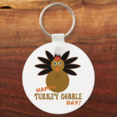 Gelukkige kalkoendag Thanksgiving Sleutelhanger (Voorkant)