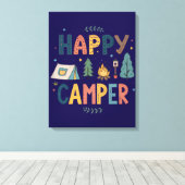 Gelukkige Kampeer Canvasprint Canvas Afdruk (Insitu (Houten vloer))