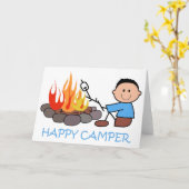 Gelukkige Kampeerauto Kaart (Gele Bloem)