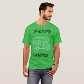 Gelukkige Kampeerder Camping retro T-shirt (Voorkant volledig)