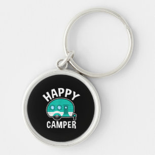 Gelukkige Kampeerder Kampeerwagen Caravan Grappige Sleutelhanger