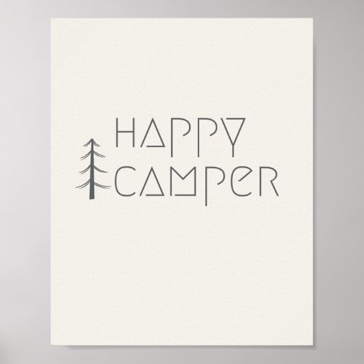 gelukkige kampeerder. Poster & Prints (Voorkant)