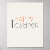 gelukkige kampeerder. Poster & Prints (Voorkant)