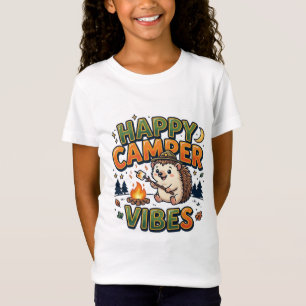 Gelukkige Kampeerder Sfeer Mooie Egeltje T-Shirt  