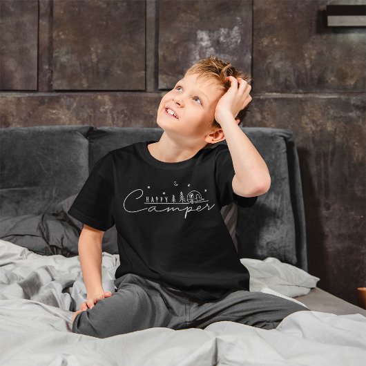 Gelukkige Kampeerder Silhouet T-shirt