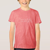 Gelukkige Kampeerder Silhouet Tri-Blend Shirt (Voorkant)