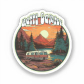 Gelukkige Kampeerder Sticker (Voorkant)