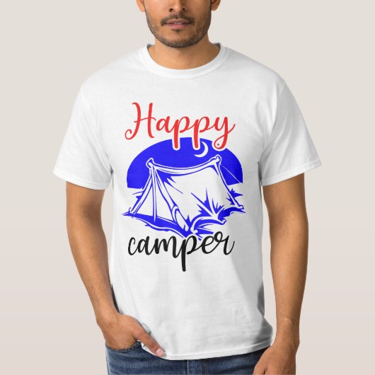 Gelukkige Kampeerder T-shirt (Voorkant)