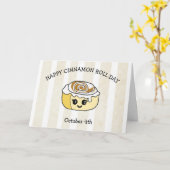 Gelukkige kaneelbroodjesdag 4 oktober Grappige fee Kaart (Gele Bloem)