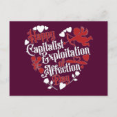 Gelukkige kapitalistische uitbuiting van affectied briefkaart (Voorkant)