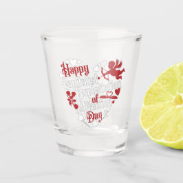 Gelukkige kapitalistische uitbuiting van affectied shot glas