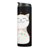 Gelukkige Kat die met LEIDEN Licht spelen | Schatt Thermosbeker (Geroteerd rechts)