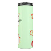 Gelukkige Kat die met LEIDEN Licht spelen | Schatt Thermosbeker (Achterkant)