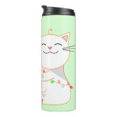 Gelukkige Kat die met LEIDEN Licht spelen | Schatt Thermosbeker (Geroteerd rechts)