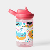 Gelukkige kat en monster gezichten waterfles (Rechts)