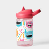 Gelukkige kat en monster gezichten waterfles (Links)