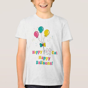 Gelukkige kat, gelukkige ballonnen!🎈🐱 Tri-Blend shirt