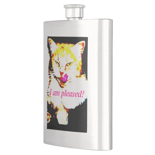 gelukkige kat heupfles (Links)