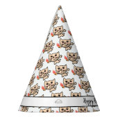 Gelukkige kat met ijs feesthoedjes (Links)