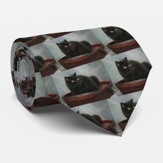 gelukkige kat stropdas (Opgerold)