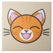 gelukkige kat tegeltje (Voorkant)