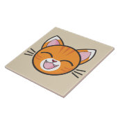 gelukkige kat tegeltje (Zijkant)