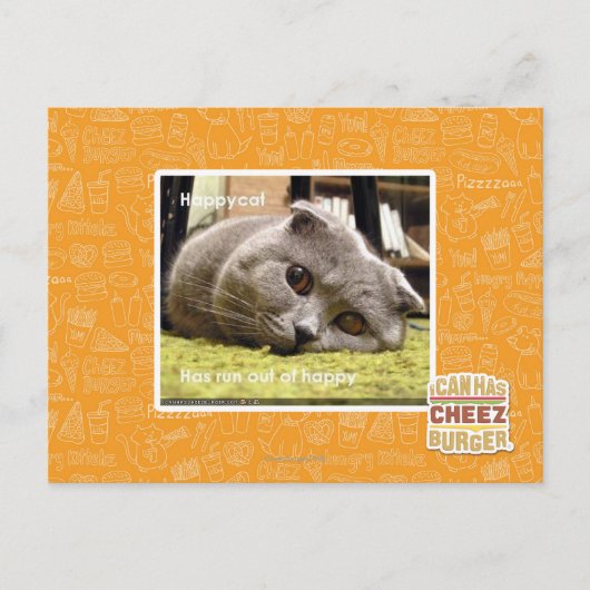 Gelukkige kat, uit gelukkig briefkaart (Voorkant)