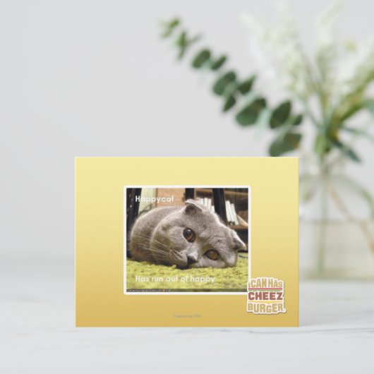 Gelukkige kat, uit gelukkig briefkaart (Staand voorkant)