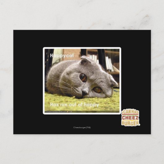 Gelukkige kat, uit gelukkig briefkaart (Voorkant)
