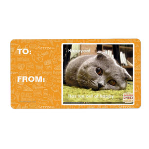 Gelukkige kat, uit gelukkig etiket