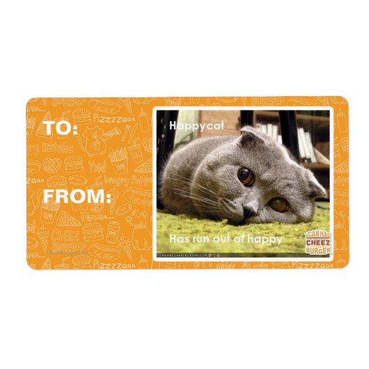 Gelukkige kat, uit gelukkig etiket (Voorkant)