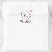 Gelukkige Kat Vierkante Sticker (Tas)