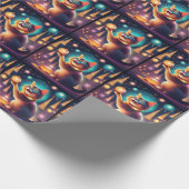 Gelukkige kat viert kerst،Verpakkingspapier Cadeaupapier (Hoek)